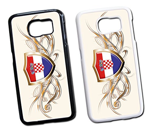 Samsung Galaxy Kroatien Hrvatska 4 Hard Tasche Hülle Case Cover Schutz Handy Galaxy S6 Edge Schwarz