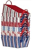 Bright Cotton Fabric Covered Americana Small Cases with Leatherette Handles 14
