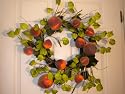 Peach Fruit Front Door Wreath