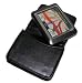 Duragadget&Acirc;&reg; Deluxe Black leather Carry Case for Garmin Nuvi sat nav 200 205 205t 250 250t 255 255t 260 265t 275 275t 300 300t 310 310t 360 370 Series - non-widescreen by Duragadget&Acirc;&reg; 2 year warranty