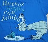 DR. SEUSS Huevos Verdes Con Jamon MEN'S LARGE T-SHIRT (Spanish Espanol Green Eggs and Ham)