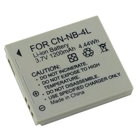 Canon NB-4L NB4l High Capacity Li-Ion Battery For Powershot SD200 SD300 SD400 SD450 Digital IXUS 30 40 50 IXUS 60 65