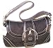 COACH HANDBAGS, COACH SOHO SIGNATURE FLAP BAG # 10296 (Black)