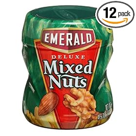 Emerald Nuts Deluxe Mixed Nuts, 4.5-Ounce Canisters (Pack of 12) by 