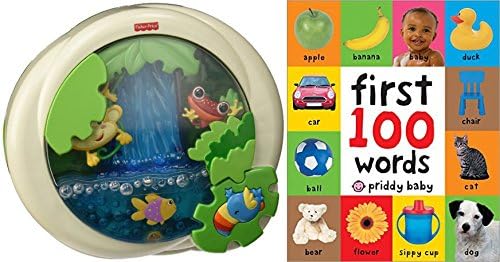 Rainforest Peek-a-Boo Soother, Waterfall &amp; First 100 Words Toy for Kids, 2 Pack