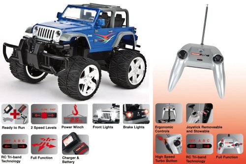 Imagen 4 de Carrera RC 370160002 - Jeep Wrangler, color azul [importado de Alemania]