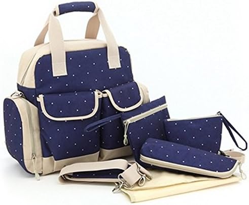 New Arrival Premium Quality Diaper Tote Bag Navy Blue Color with Diaper changing Pad and Stroller Straps can be used as a Mummy Travel Backpack