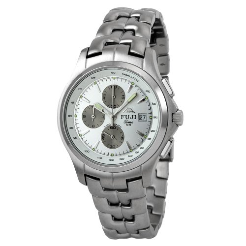 Fujitime Men's M2135-G ''Kannoji Series'' Silver Chronograph Stainless Steel Watch