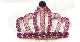Pink Swarovski Crown Hair Clip