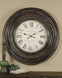Classic Extra Large Dark Wood Wall Clock