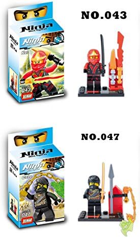 8pcs HOT Ninja Ninjago TMNT Cole Jay Kai DIY Model Building Bricks Blocks Action Minifigures Kids Toys Gift Compatible With Lego