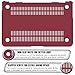MacBook-Air-13, RiverPanda Lightweight Ultra Slim Rubber Coated Hard Case Cover With Keyboard Skin for MacBook Air 13-Inch (A1369/A1466) - Wine Red