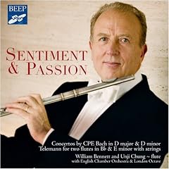 CPE Bach Flute Concerto in D major, William Bennett flute, Unji Chung flute tierce, CPE Bach, Telemann, English Chamber Orchestra, London Octave