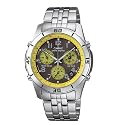 Casio Solar Atomic Waveceptor Chronograph - Black & Yellow - Stainless Bracelet