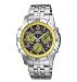 Casio Solar Atomic Waveceptor Chronograph - Black & Yellow - Stainless Bracelet