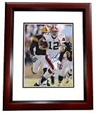 Colt McCoy Autographed Cleveland Browns 8x10 Photo MAHOGANY CUSTOM FRAME