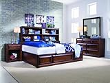 IMAGE OF Lea Furniture - Lea Youth Furniture Lea Elite Expressions Platform Bed Bedroom Set (Root Beer)