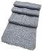 Handmade Soft Alpaca Natural Fiber Scarf - Marble Gray (Hand-crocheted Border...
