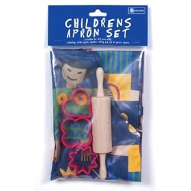 Rushbrookes Children's Baking Set Kids of the World (apron, rolling pin, 3 pastry cutters)