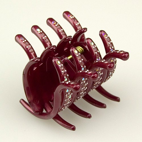 Rixens Crystal Velvet - Cubitas Avignon Collection (Made in France - Hand-set Swarovski Crystals - Claw Clip)