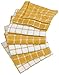 DII 100% Cotton, Machine Washable, Ultra Absorbant, Basic Everyday 12 x 12 Terry Kitchen Dish Cloths, Windowpane Design, Set of 6- Mustard