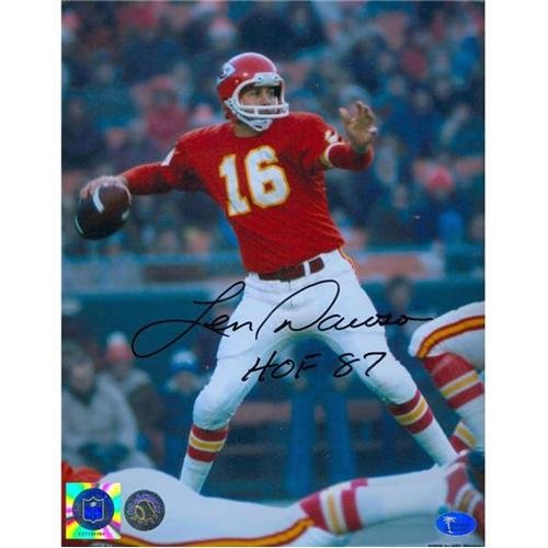 Len Dawson Autographed Kansas City Chiefs 8x10 Photo w/ 