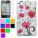 Fashion Design Cover for iPod touch 4th gen for New Ipod Touch 4th Generation with Camera Suitable for 8G 32G 64G + New Ipod Touch 4G Clear Screen Protector , Spring Flower
