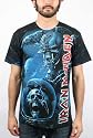 Iron Maiden - Mens Blue Final Frontier Album Ao T-Shirt In Black
