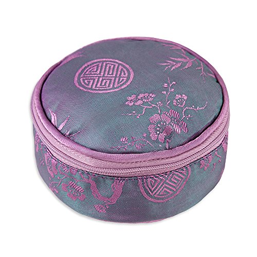 Travel Jewelry Case - Silk Jacquard (Orchid)