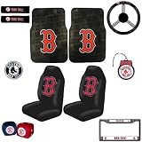 51KPW4wdB%2BL. SL160  Ultimate Fan Auto Accessories Interior/Exterior Combo Kit Gift Set   12pc   Boston Red Sox
