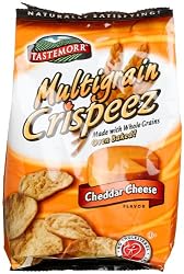 Tastemorr Snacks Crispeez Oven Baked Multigrain Crisps, Cheddar Cheese Flavor, 3.52-Ounce Bags (Pack of 12)