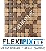 FLEXIPIXTILE, Sample, Aluminum Mosaic Tile, Peel & Stick, Kitchen Backsplash, Accent Wall, Mocca Bronze