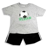 Mis Tee V-us - Toddler Boys Short Sleeve Short Set, Grey, Black