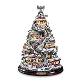 Santa's Cycle City Biker-Themed Illuminated Tabletop Christmas Tree by The Bradford Exchange