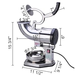 Electric Snow Cone Maker Ice Shaver Machine 440lb/hr