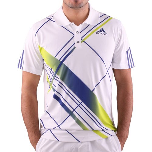 Produkt-Bild: Adidas Polo Edge wei&szlig;/blau/gr&uuml;n French Open 2010 Farbe: wei&szlig;/blau/gr&uuml;n