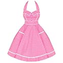 Hell Bunny 50's Olivie Dress Polka Dot Pink