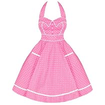 Hell Bunny 50's Olivie Dress Polka Dot Pink