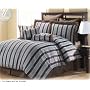 11pc Bed-in-a-Bag Sheldon Chocolate Comforter Set - includes 600TC Egyptian Cotton Sheet Set -- Size: queen