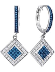 0.50CTW BLUE DIAMOND MICRO-PAVE EARRING