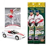 2008 MLB Chevrolet Corvette w/ HOF Trading Card & 2 Packs of 2 Fat Packs Phillies R. Ashburn