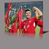 Click for more about LIVERPOOL FC: Steven Gerrard,HUGE 32" Gallery Framed Canvas Art,Ready To Hang,NEW - PhotoShock.
