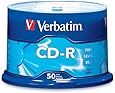 Verbatim 700 MB 52x 80 Minute Branded Recordable Disc CD-R, 50-Disc Spindle 94691