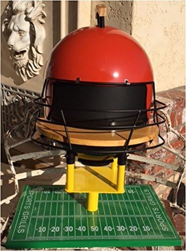 Sports Grills Touch Down 3000 Portable Charcoal BBQ, Orange & Black