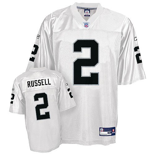 Reebok Oakland Raiders Jamarcus Russell Youth Replica White Jersey Medium