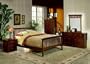 Mission Queen Bed 5pc Set in Dark Brown Finish