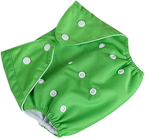 Qianquhui ETNK001 Baby Washable Waterproof Breathable Leakproof Cloth Diapers Newborn Diapers Small Green 2Pcs