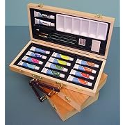 Art Essentials Wood Box Set of 14 Watercolors
