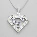 Necklace With 1.43ctw Precious Stones - Genuine Peridots and Tanzanites Crafted in 925 Sterling silver. Total item weight 10.5g Length 16in