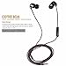 Cootree In-Ear Headphone Sport Earbuds Earphones with Built-in Mic Tangle-Free Ceramic Black
